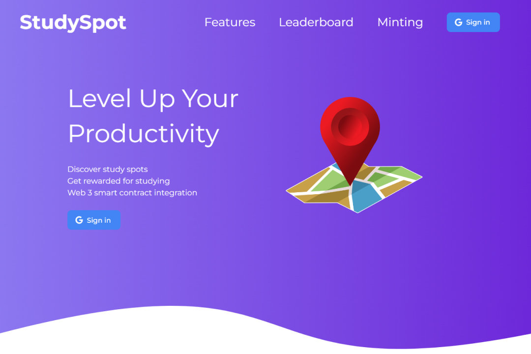 Study Spot landing page